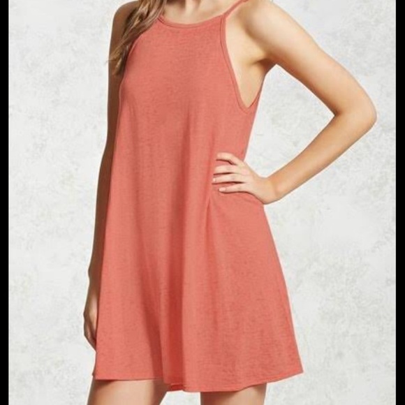 Wallflower peach dress summer dress flowy mini dress size medium halter dress - Picture 6 of 6